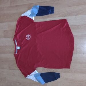 Pink Victoria's Secret Long Sleeve Graphic Three Tone Sleeve Size M